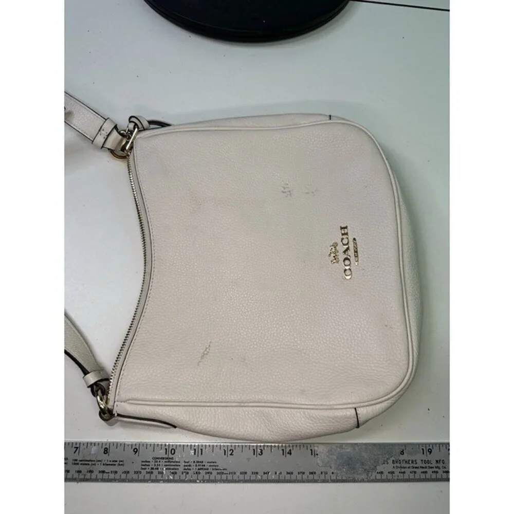 For Repair - Coach Ellie File Crossbody Purse Bag White - C1648 Pebbled LEATHER